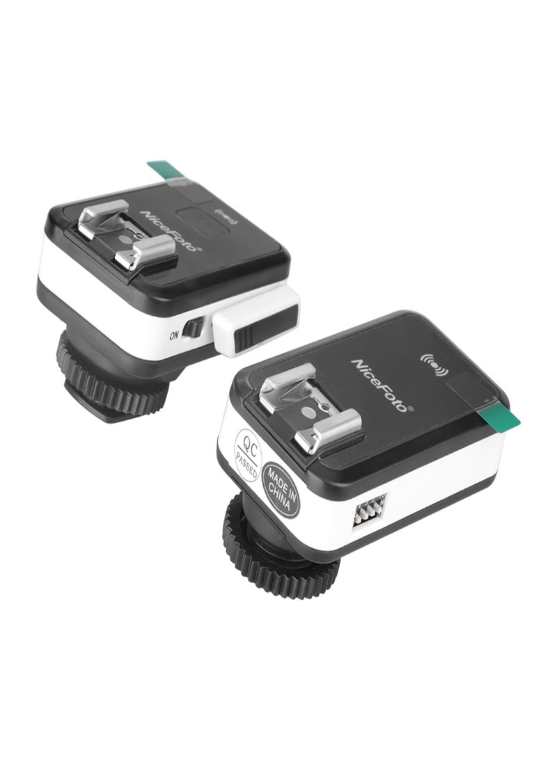 NiceFoTo Wireless Transmitter Receiver Flash Trigger with 3.5mm Adapter Compatible with Canon Nikon - Image 3